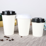 Eco disposal single wall china supplier hot paper cup PLA cover customize printing is support with plastic cover