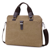 Hot Sale Adjustable Shoulder Strap Handbag For Macbook Pro With High Quality Canvas And Extra Zipper Pocket For Name card