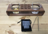 13-Piece Handcrafted Whiskey Glass Set Granit Whiskey Rocks Whiskey Stones Gift Set with Stand
