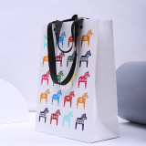 custimized printed birthday children candy paper bag with logo packaging black gift bags for clothes