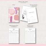Custom Pink Pu Leather Daily Budget Binder Planner