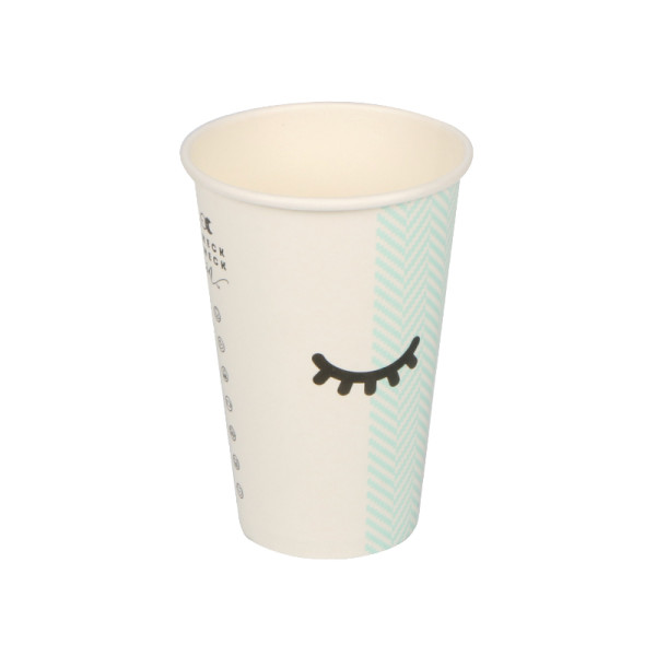 pink paper cup PE coated 16oz high quality single wall cup