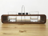 13-Piece Handcrafted Whiskey Glass Set Granit Whiskey Rocks Whiskey Stones Gift Set with Stand