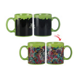 Customized seasonal mugs promotional heat sensor sensitive color changing coffee mug