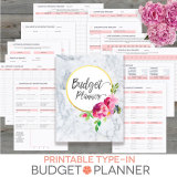 Personal Hardcover Custom Marble Budget Planner Organizer