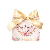 custom print and hot stamping rose gold logo holographic paper shopping mini gift bags for wedding