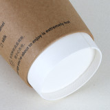 double wall paper cup with pla recovering hot beverage 16oz black PS lid