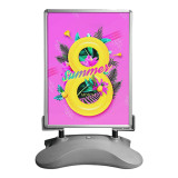 A1 Outdoor Pavement Sign Advertising Sidewalk Snap Frame With Water Base