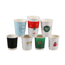 heat insulated paper cup coffee hot drink double wall cup custom logo