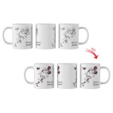 High Quality Round Handle Matt Magic Mug Color Changing Mug