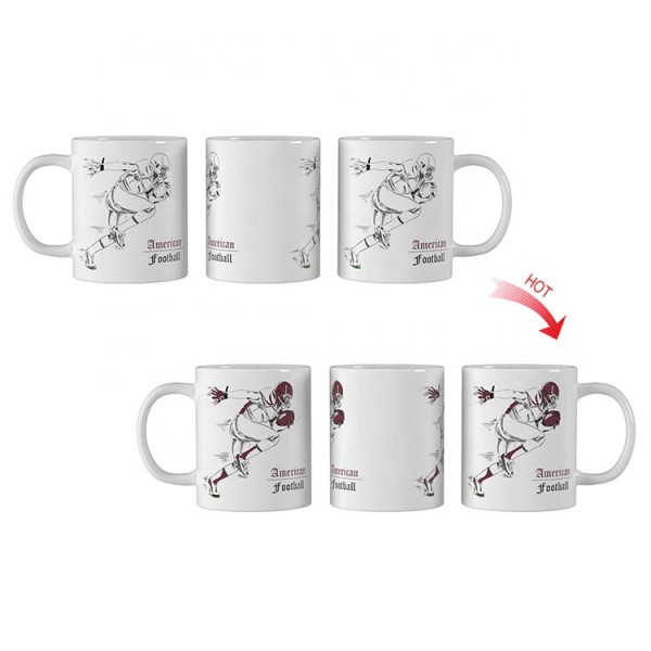 High Quality Round Handle Matt Magic Mug Color Changing Mug