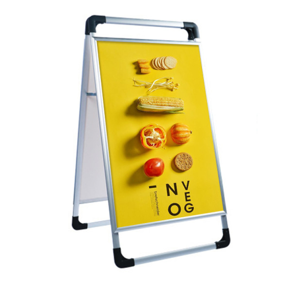 Poster Sign Outdoor Water Injection Portable A-Frame Double Sided Pavement Sidewalk Sign Poster Stand