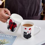 Heart Handle Ceramic Sublimation Mugs White Magic Blank Mug Sublimation, Mug