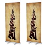 High quality printing 100*200 aluminum roller up banner stand advertising