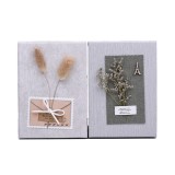 2019 Wholesale Custom Make Two Pieces Paper Box Black Kraft Paper Dried Flower Packing Box