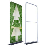 China Expomax Custom Printing Exhibition Aluminum Tension Fabric Ez Tube Frame Display Banner Stand Portable Backdrop Stand