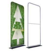 China Expomax Custom Printing Exhibition Aluminum Tension Fabric Ez Tube Frame Display Banner Stand Portable Backdrop Stand