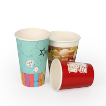 printing logo single wall paper cup for hot drink PLA lamination