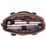 Hot Sale Adjustable Shoulder Strap Handbag For Macbook Pro With High Quality Canvas And Extra Zipper Pocket For Name card