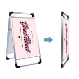 Poster Sign Outdoor Water Injection Portable A-Frame Double Sided Pavement Sidewalk Sign Poster Stand