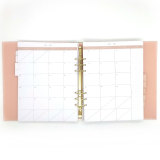 2021Custom Printing Paper Ring Binder Weekly Monthly Planner Organizer