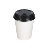 Eco disposal single wall china supplier hot paper cup PLA cover customize printing is support with plastic cover