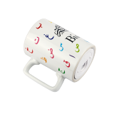 Promotional gift music coffee cup ceramic mug 400ml wine tumbler
