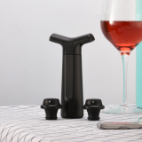 With 2 Stopper Vacuum Pump Black Wine Bottle Stopper Vacuum Stopper Set