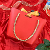 Competitive Price Vintage Customized Logo Luxury Boutique Shopping Kraft Paper Gift Bags With Handles