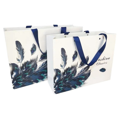 High qualiti custom printed size colour logo t shirt packaging white women hand bag