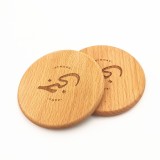 Custom laser logo flat square wood coaster cup table mats and coasters