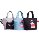 Kid like cartoon tote cotton beach bag