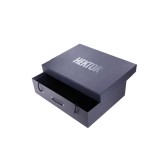 High-grade Black Kraft Paper Box Hot Stamping Foil Custom Logo Luxury Handheld Gift Box