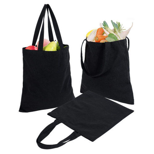 100% organic black Canvas bag cotton digital printing logo tote bag canvas tote bag