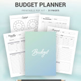 Custom Loose Leaf A5 Pu Leather Bill Budget Binder Planner with Cash Envelopes