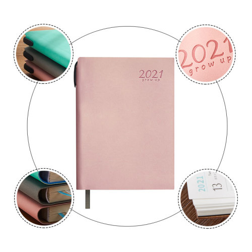 2022 Custom Logo Recycled Pu Leather Hardcover Agenda Journal Notebook