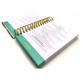 Customized 2022 Design Hardcover Spiral Journal Notebook Planner With Pocke