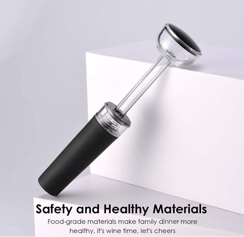 Wine Tools Reusable Wine Bottle Stoppers with Built-in Vacuum Pump Leakproof Silicone Bottle Stoppers Wine Saver Bottle