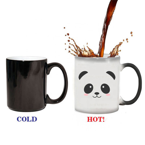 Low MOQ mug cartoon customized color changing mug cup for souvenir gift promotion