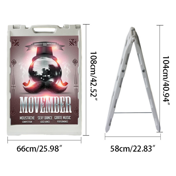 Hot Selling Poster Stand Double Side Advertising Water Injection Portable  Poster Stand Display