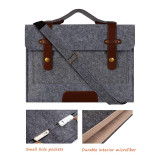 Laptop Shoulder Bag Ultraportable Protective Felt Slim Briefcase Carrying Handbag Sleeve Case 15 15.6 inch For MacBook Pro