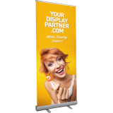Floor Standing Folding 85*200cm Lightweight Advertising Aluminum Portable roll up banner stand for promotional activities