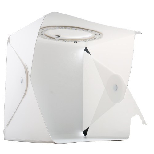 New style 40cm LED round light bar 3 light color portable photography cube mini photo studio