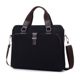 Hot Sale Adjustable Shoulder Strap Handbag For Macbook Pro With High Quality Canvas And Extra Zipper Pocket For Name card