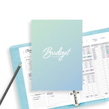 Custom Loose Leaf A5 Pu Leather Bill Budget Binder Planner with Cash Envelopes