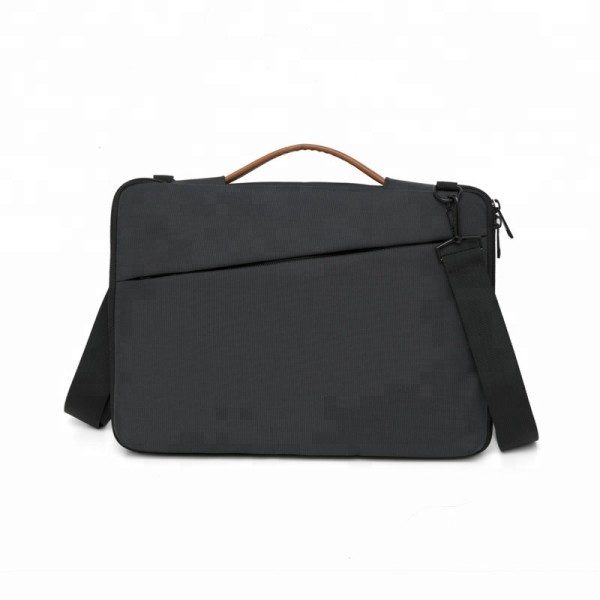 PU leather handle laptop bag for mac book pro 13.3 Inch shoulder strap laptop bag laptop bag oem