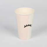 pink paper cup PE coated 16oz high quality single wall cup