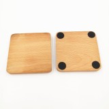 Table protection non-sliding feet back wooden tea coasters