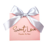 custom print and hot stamping rose gold logo holographic paper shopping mini gift bags for wedding