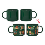 Hot selling wholesale customized 11oz magic mugs heat temperature color changing ceramic coffee mugs cups